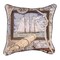 Simply Home 17" Beige and Purple Nautical Seascape Sailboat Square Throw Pillow